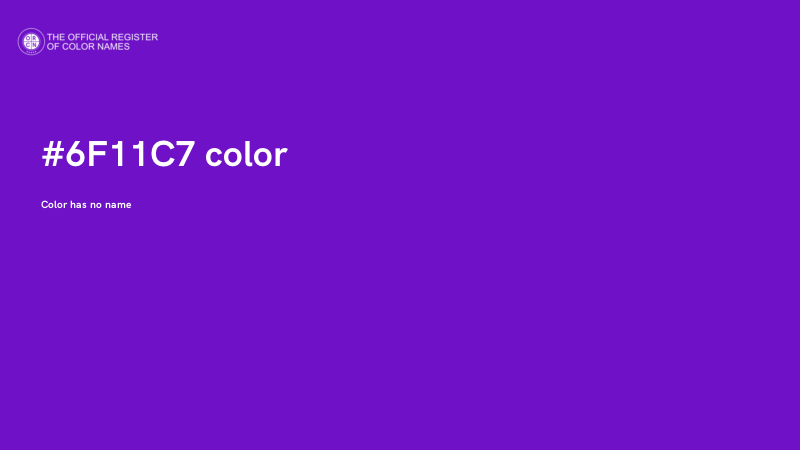 #6F11C7 color image