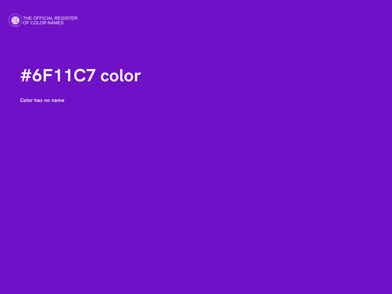 #6F11C7 color image