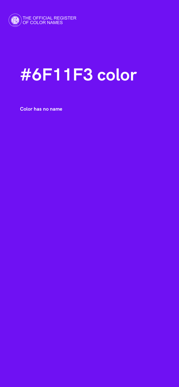 #6F11F3 color image