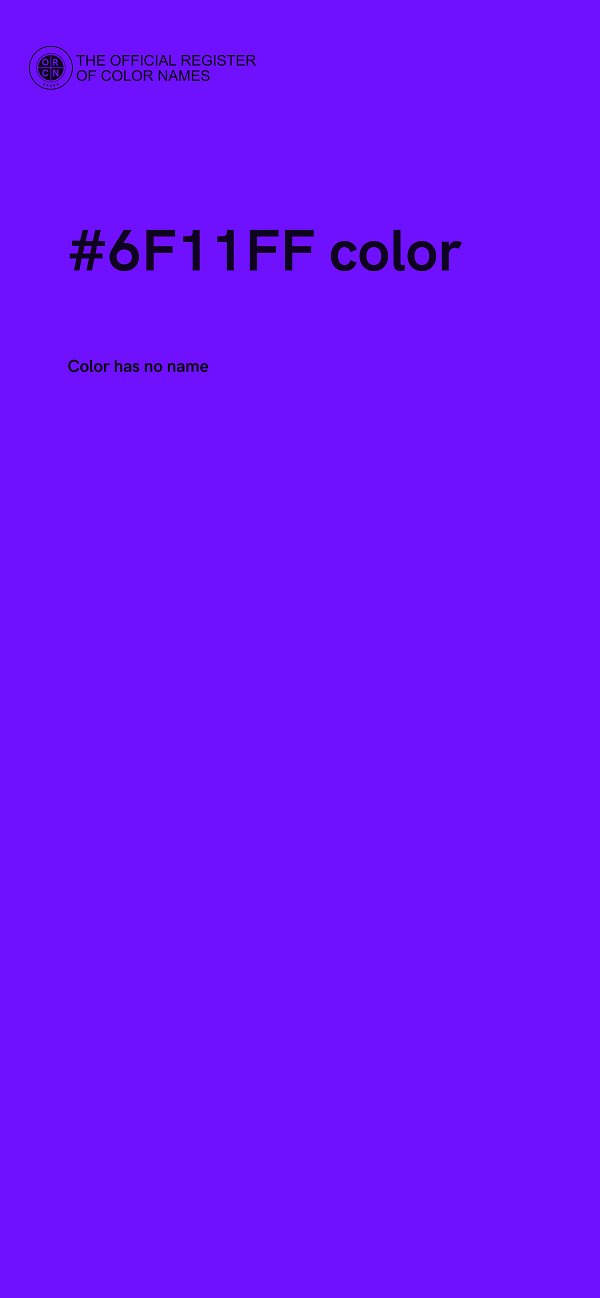 #6F11FF color image