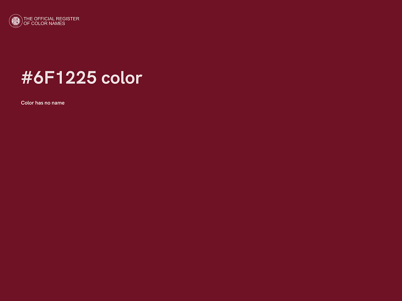 #6F1225 color image