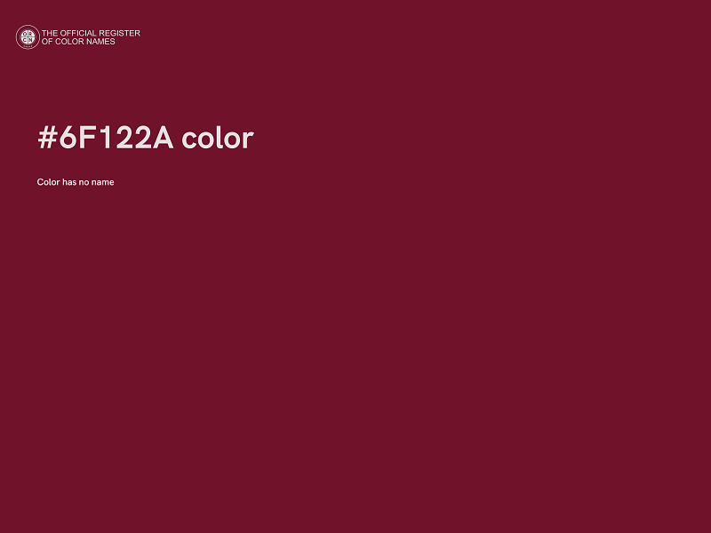 #6F122A color image