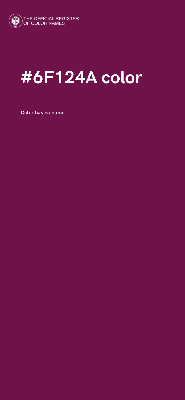#6F124A color image