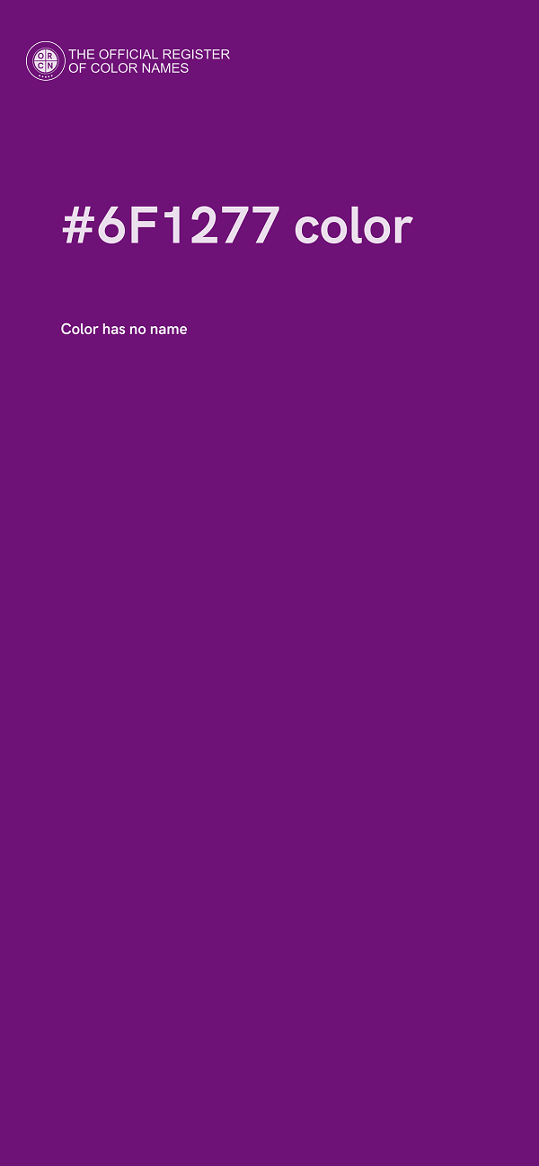 #6F1277 color image