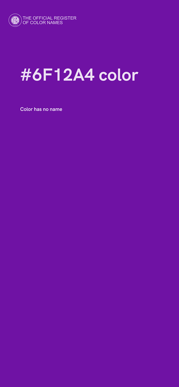 #6F12A4 color image