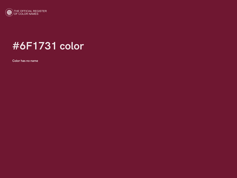 #6F1731 color image