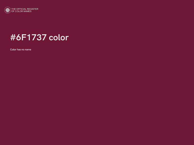 #6F1737 color image