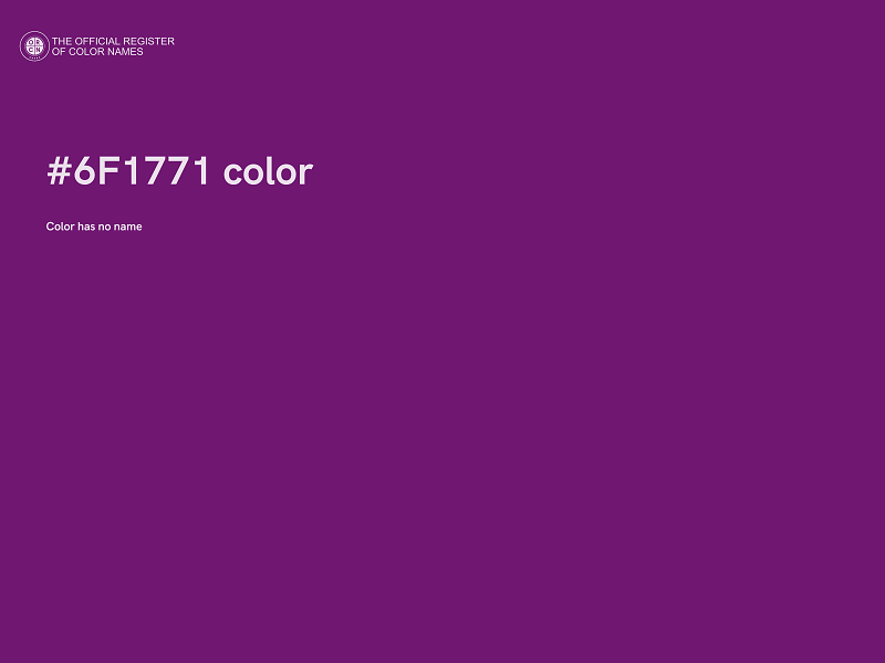 #6F1771 color image