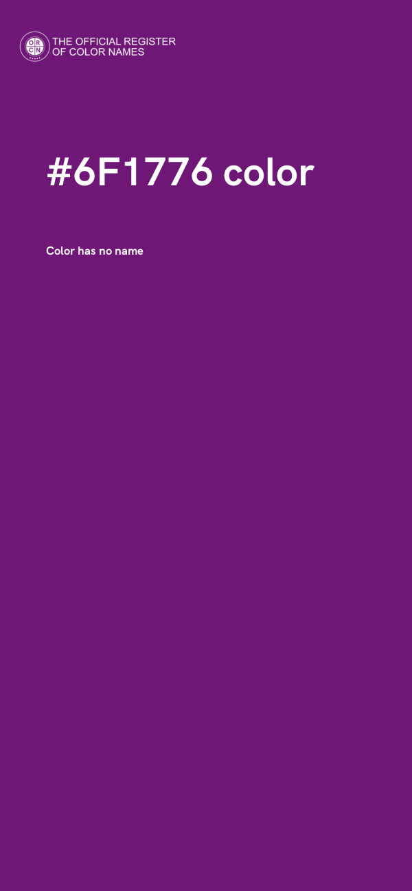 #6F1776 color image