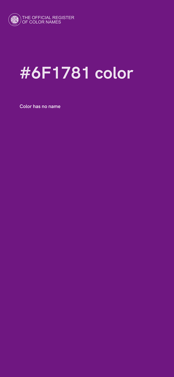 #6F1781 color image