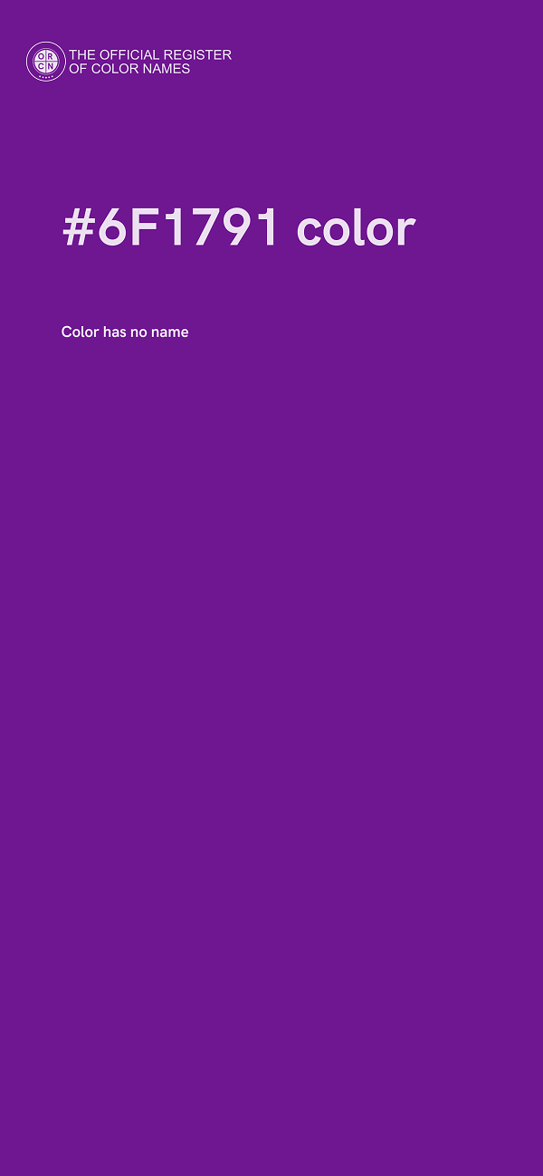 #6F1791 color image