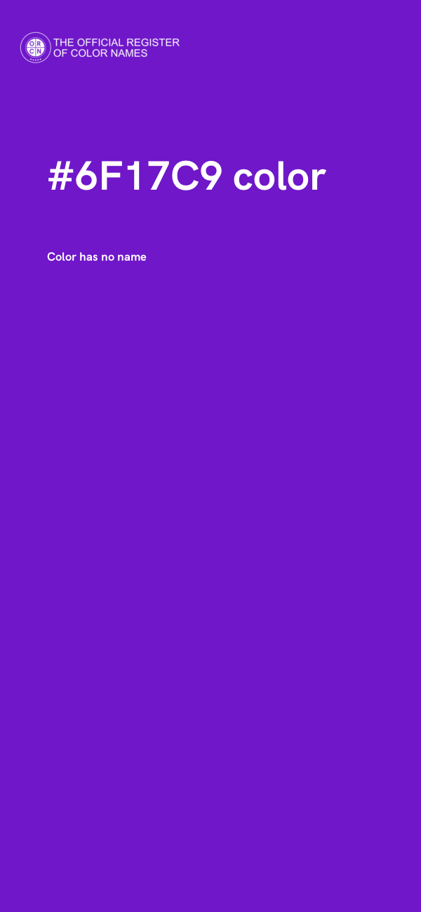 #6F17C9 color image