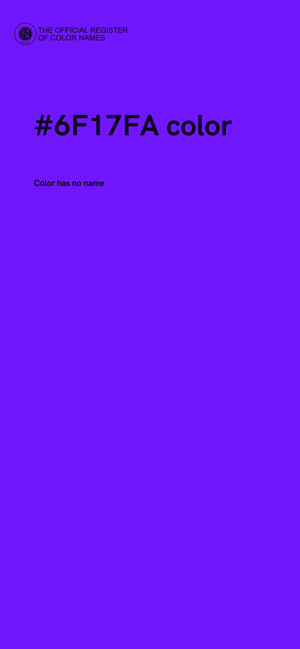 #6F17FA color image