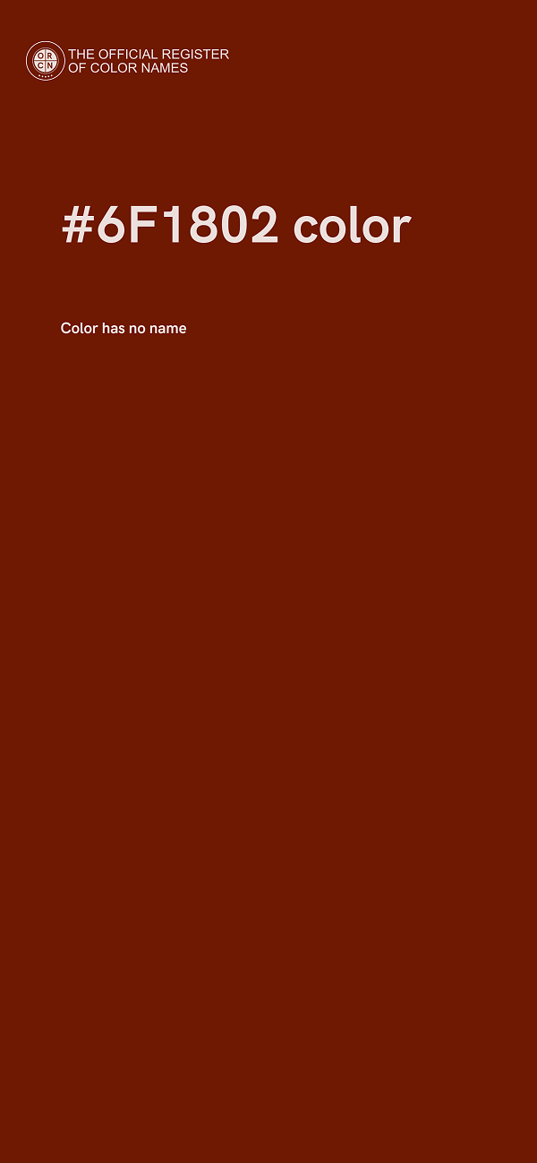 #6F1802 color image