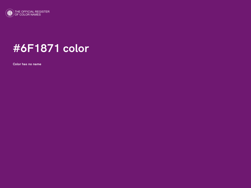 #6F1871 color image