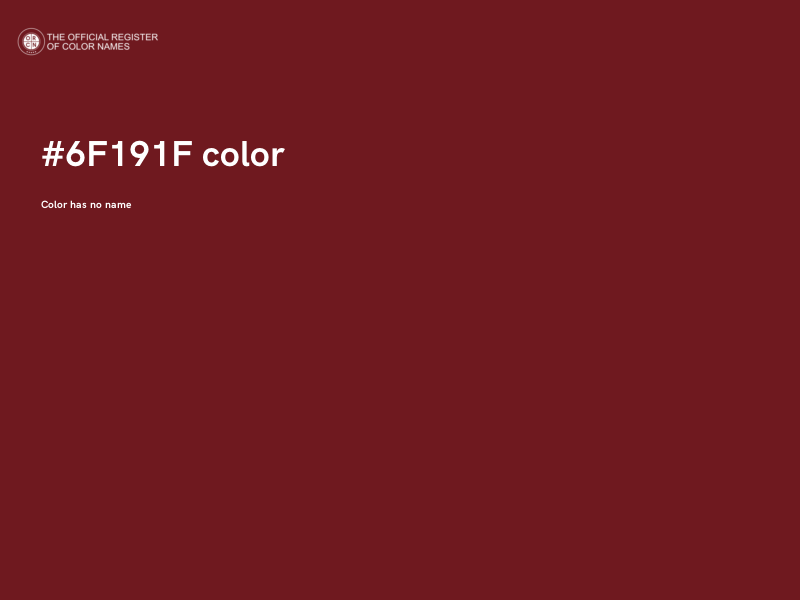 #6F191F color image