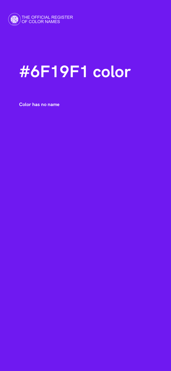 #6F19F1 color image
