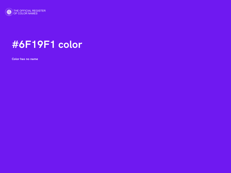 #6F19F1 color image