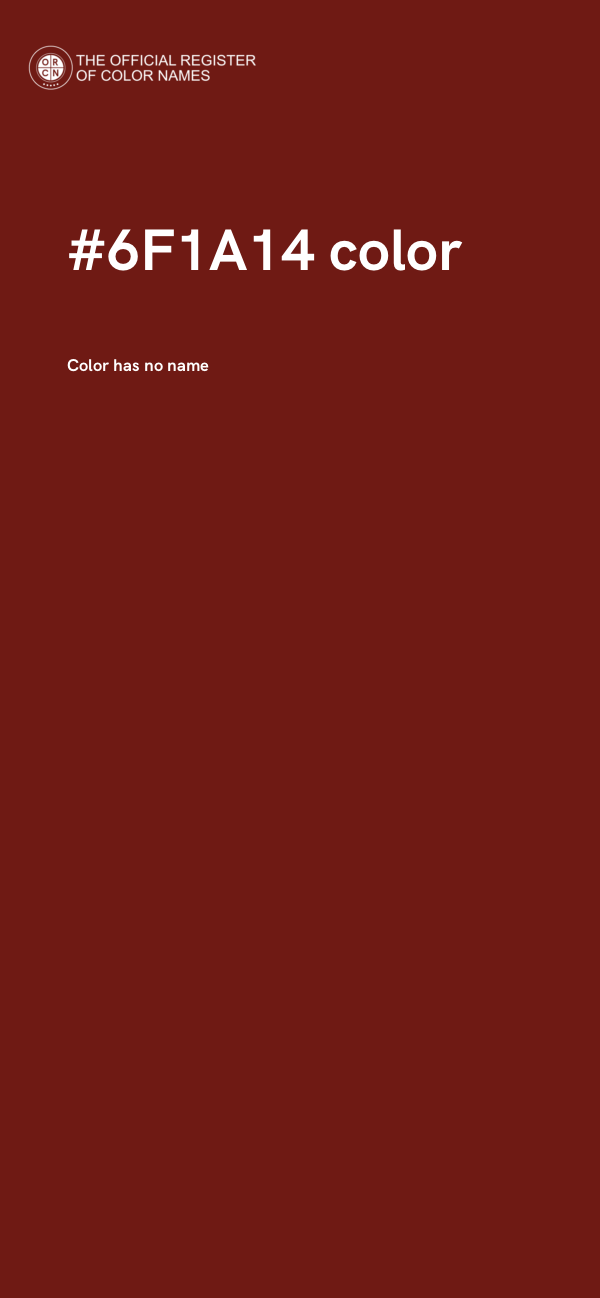 #6F1A14 color image