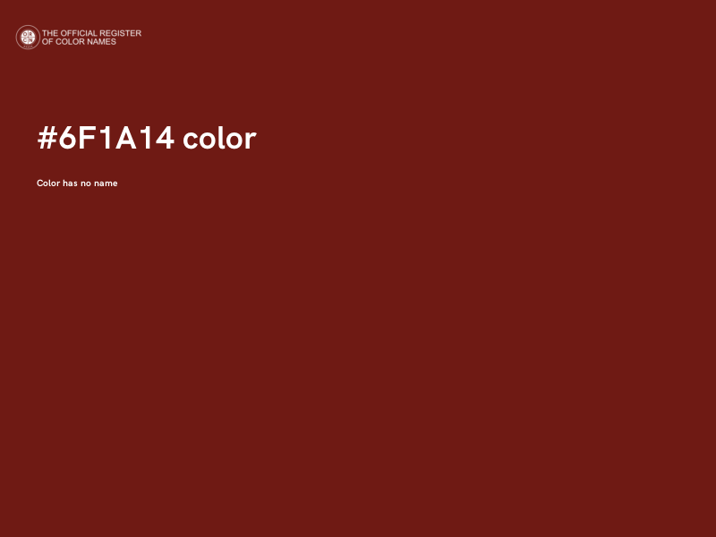 #6F1A14 color image