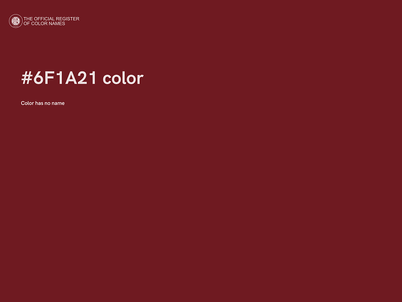 #6F1A21 color image