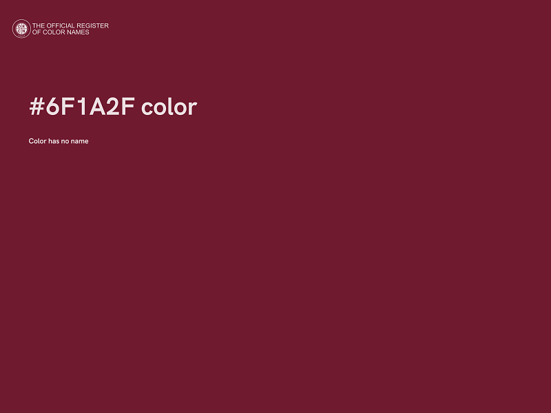 #6F1A2F color image