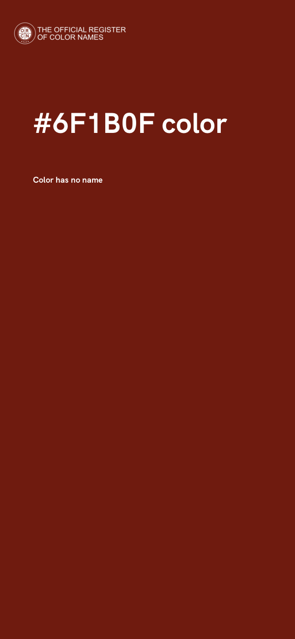 #6F1B0F color image