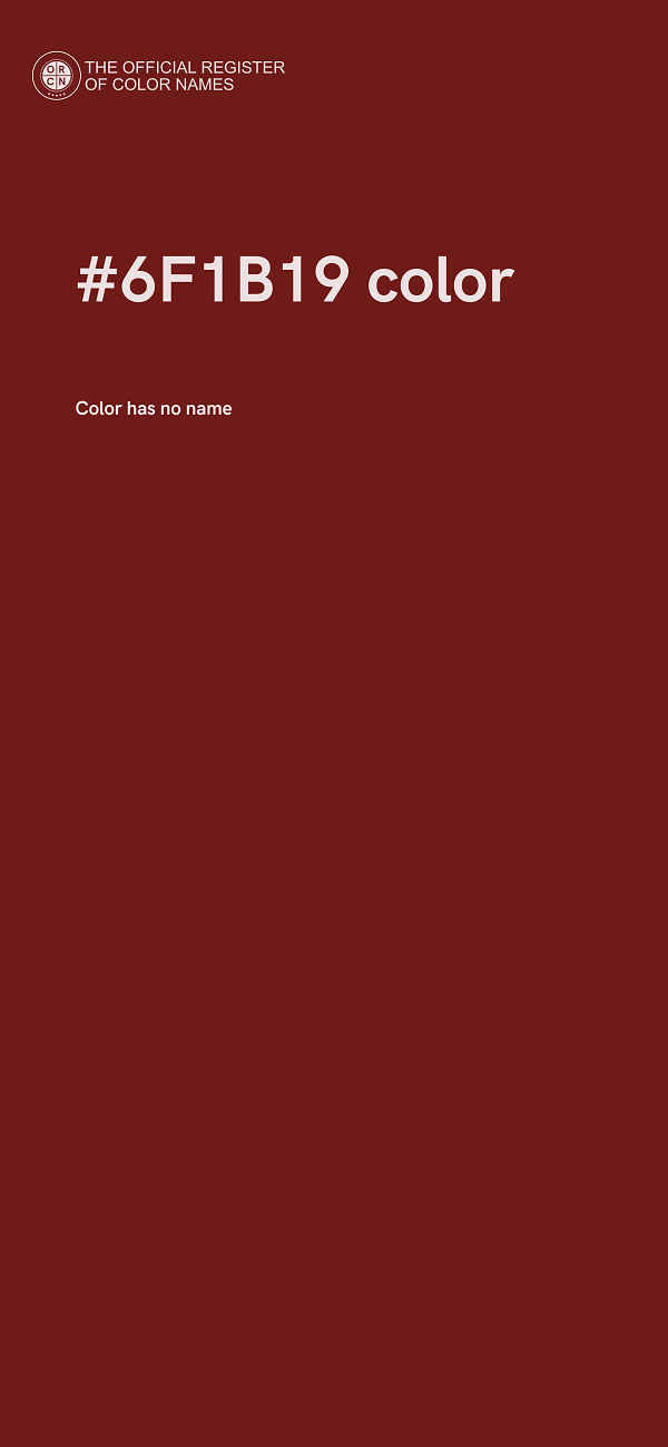 #6F1B19 color image