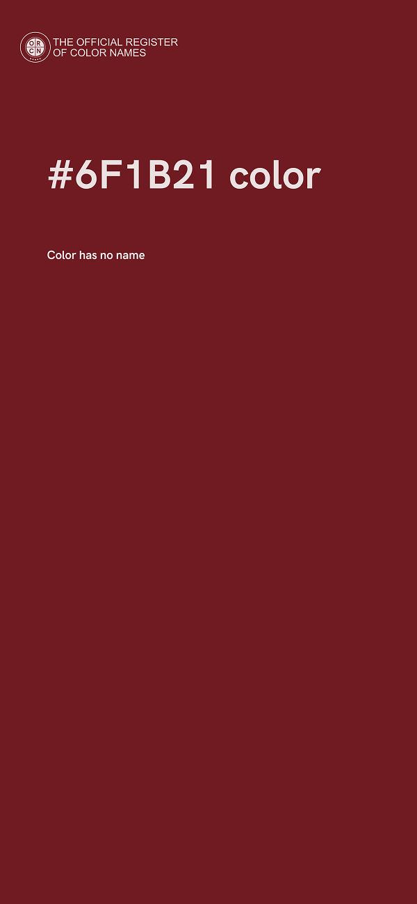 #6F1B21 color image