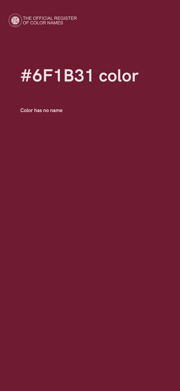 #6F1B31 color image