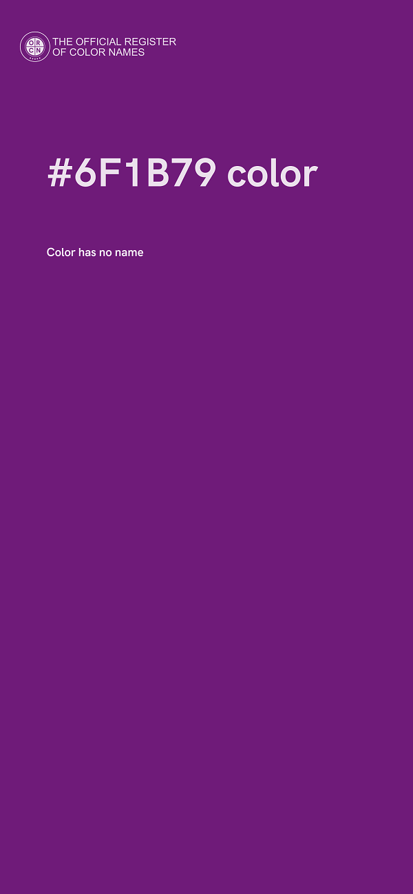 #6F1B79 color image