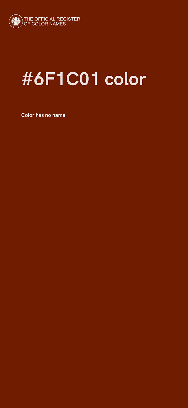 #6F1C01 color image