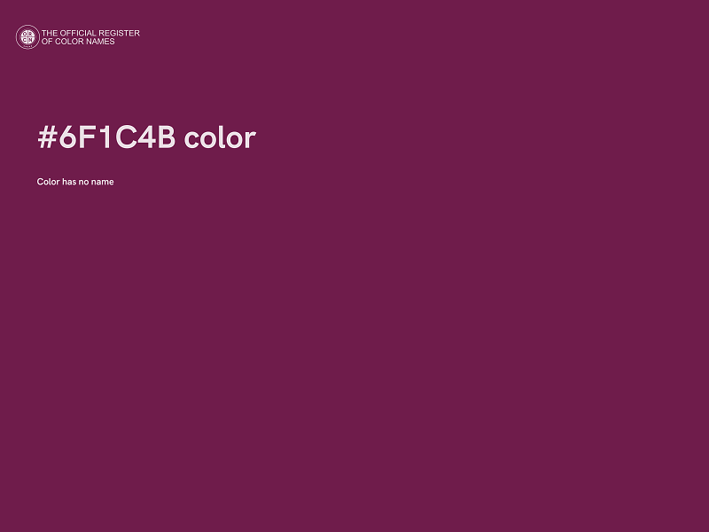 #6F1C4B color image