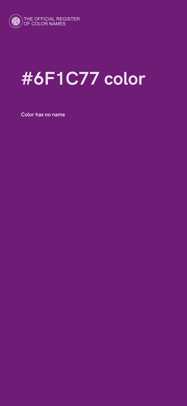 #6F1C77 color image