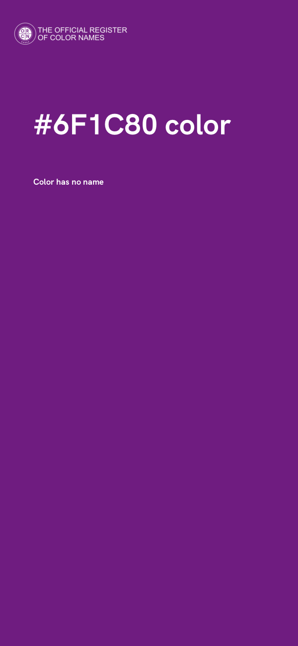 #6F1C80 color image