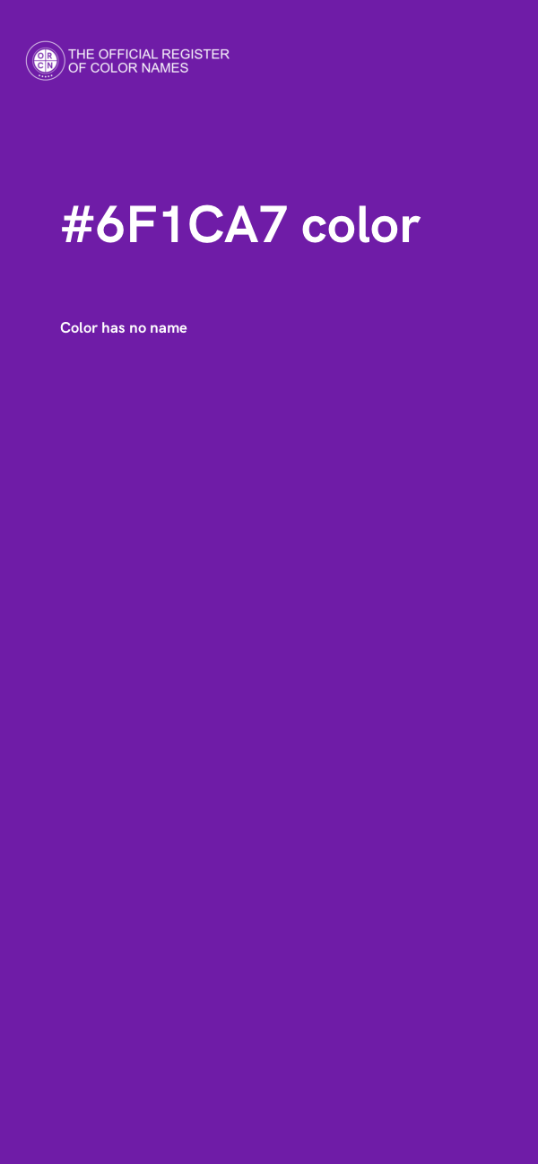 #6F1CA7 color image