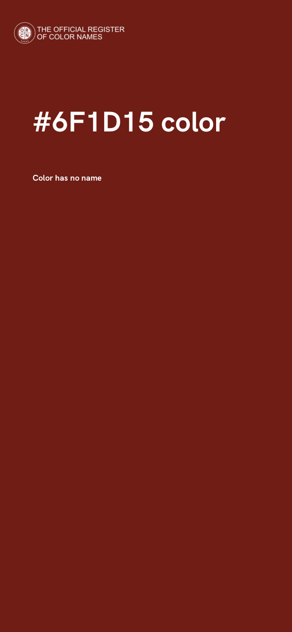 #6F1D15 color image