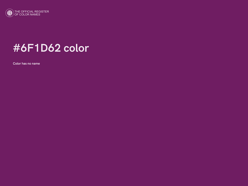 #6F1D62 color image