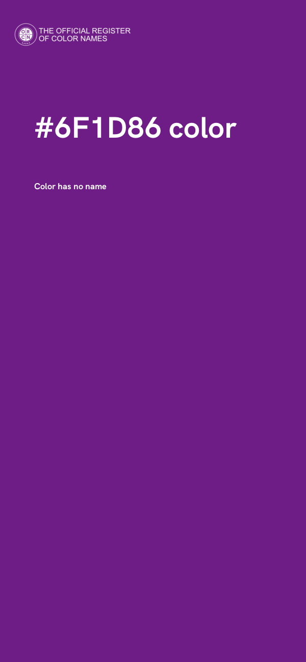 #6F1D86 color image
