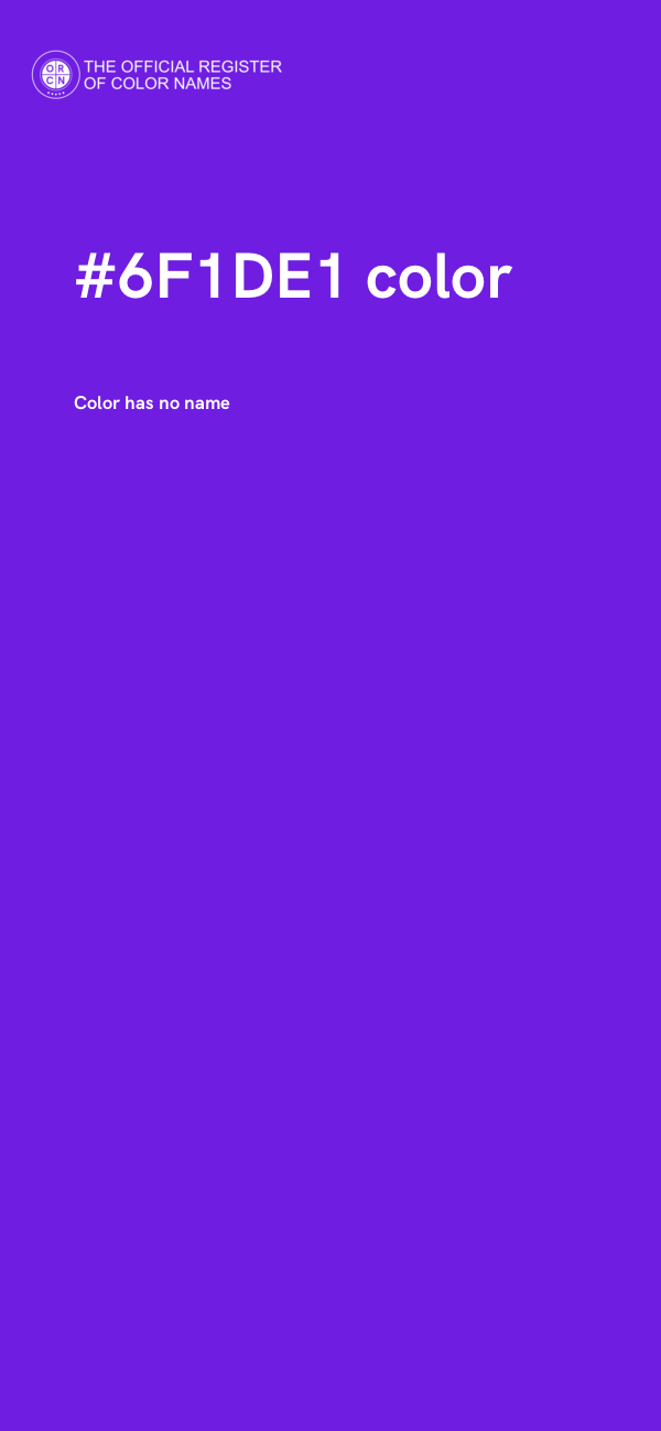 #6F1DE1 color image