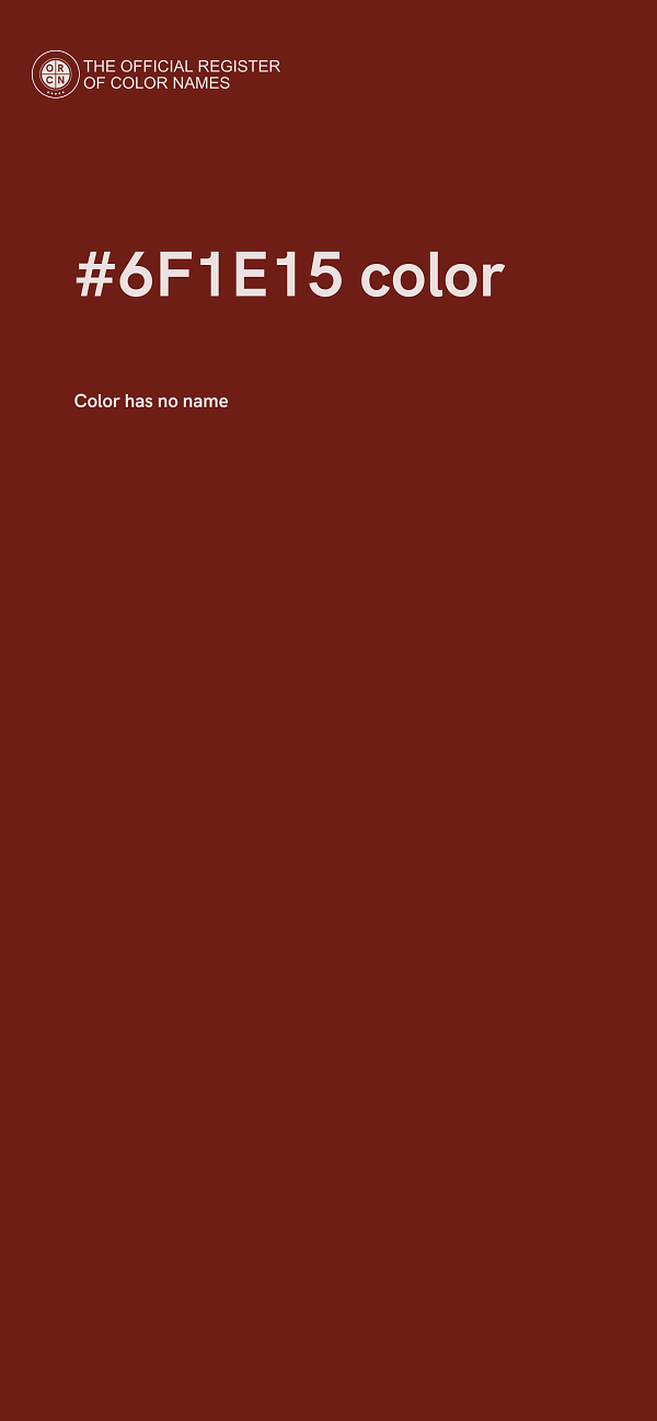 #6F1E15 color image