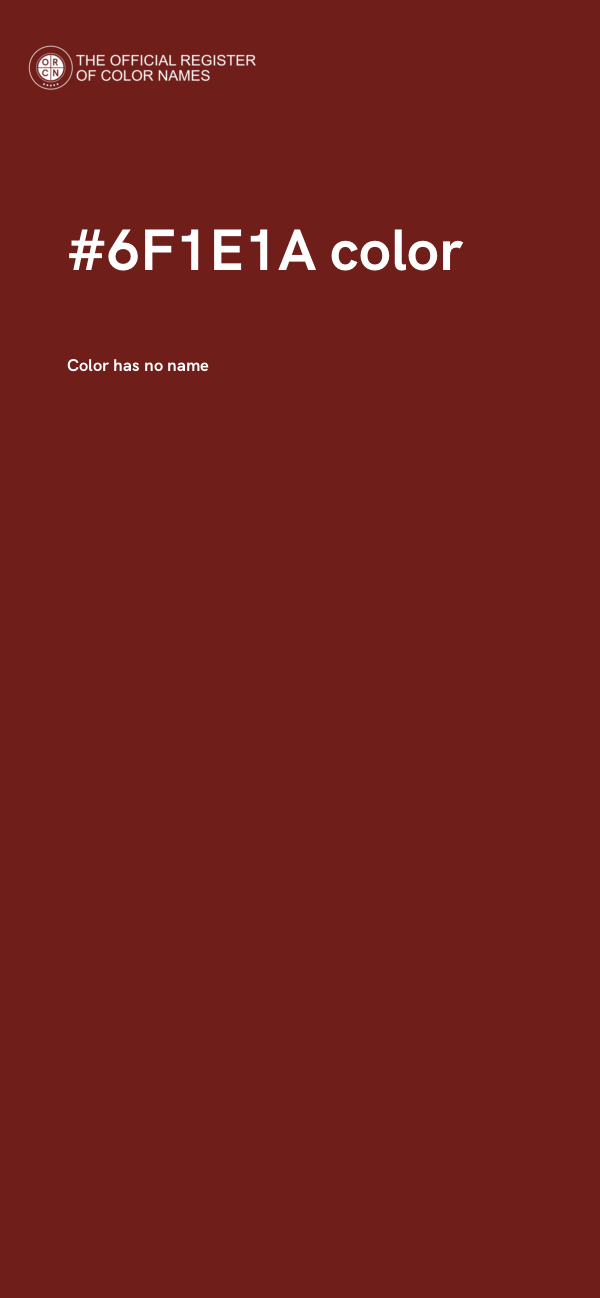 #6F1E1A color image