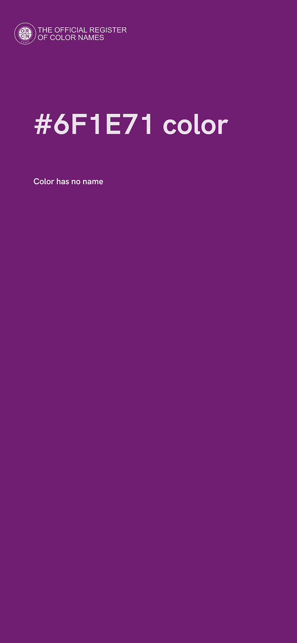 #6F1E71 color image