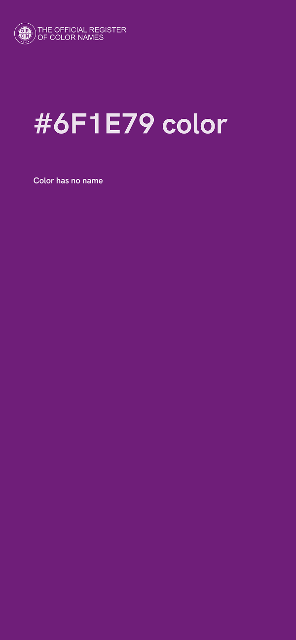 #6F1E79 color image