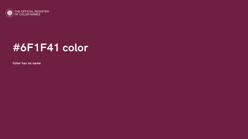 #6F1F41 color image