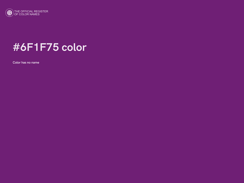 #6F1F75 color image