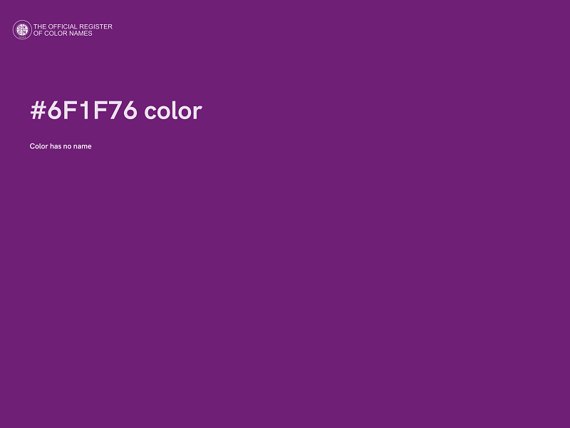 #6F1F76 color image