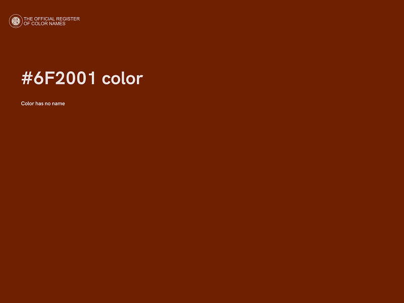 #6F2001 color image