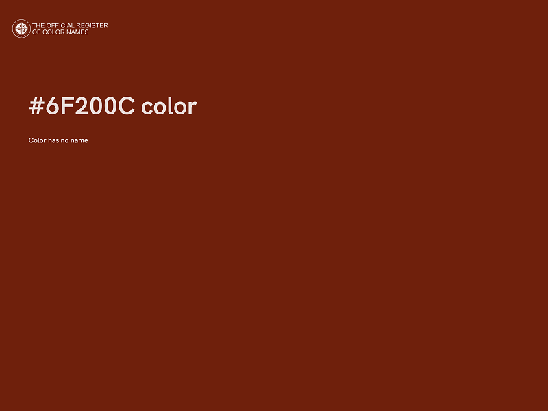 #6F200C color image