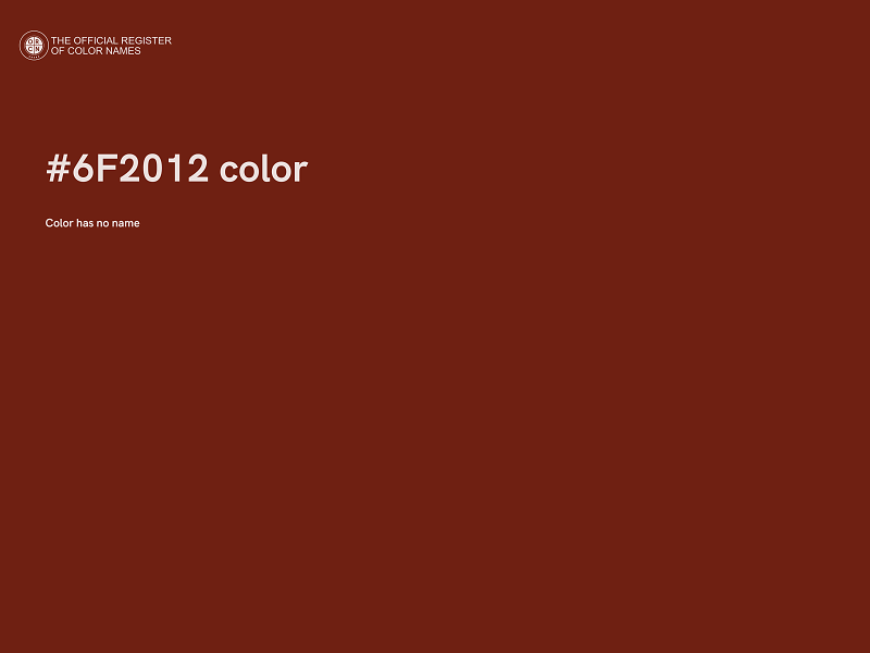 #6F2012 color image